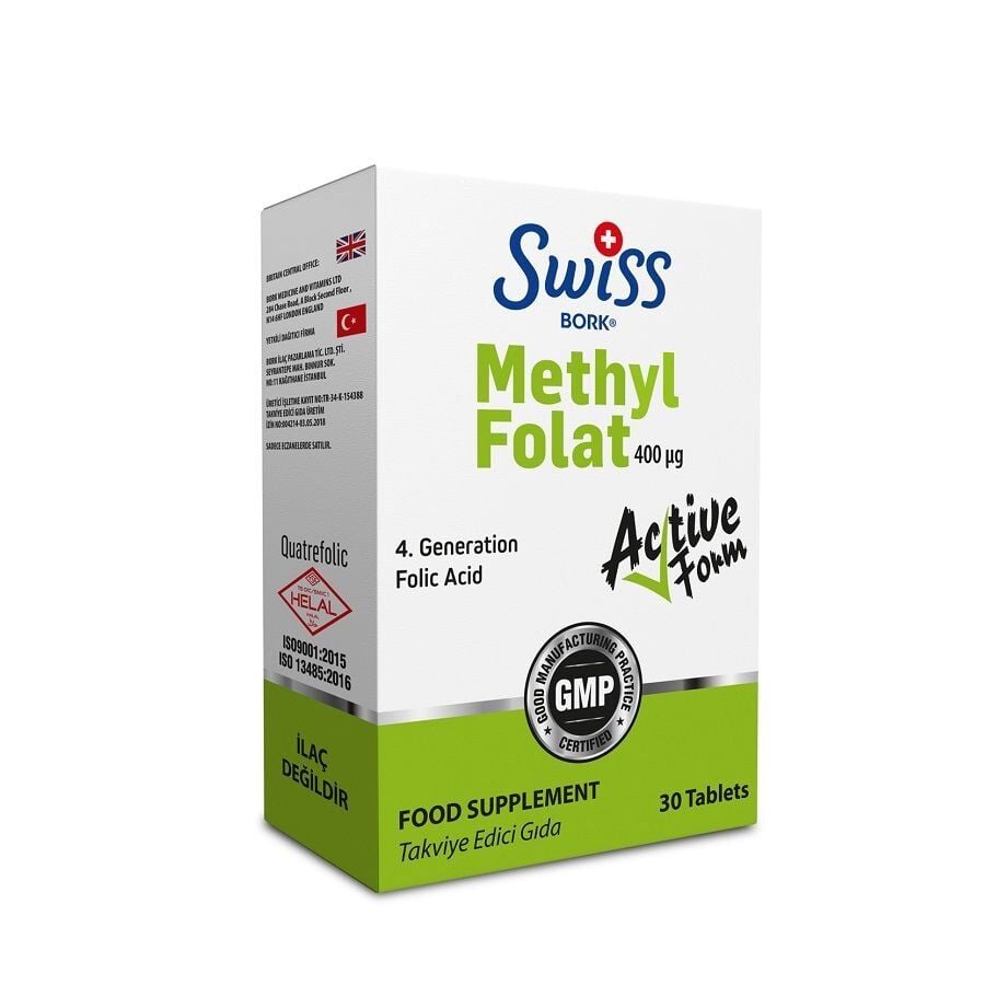 Swiss Bork Methly Folat 400mcg Active Form 30 Tablet