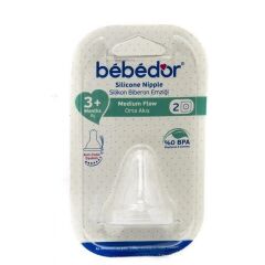 Bebedor Dar Ağız Biberon Emziği Orta Akış 3+Ay 302