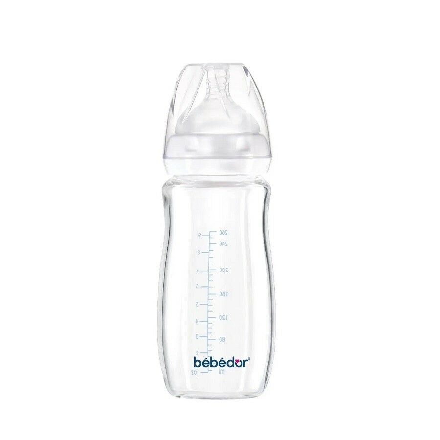 Bebedor Geniş Ağızlı Isıya Dayanıklı Cam Biberon 260ml 51301