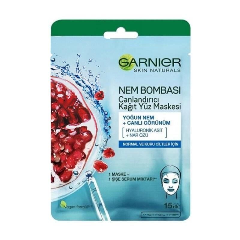 Garnier Nem Bombası Canlandırıcı Kağıt Yüz Maskesi 28 gr