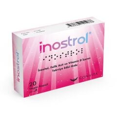 İnostrol İnositol Folik Asit Vitamin D İçerikli Vegan Kapsül 20 li