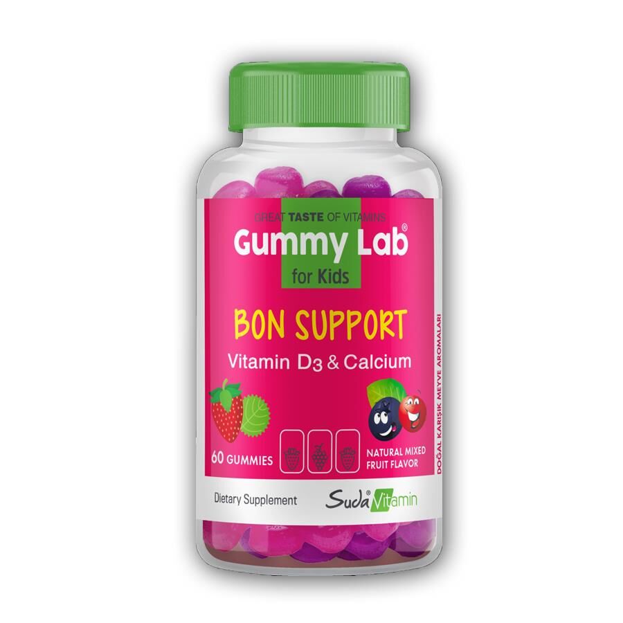 Gummy Lab For Kids Bon Support Vitamin D3 Calcium 60 Gummies