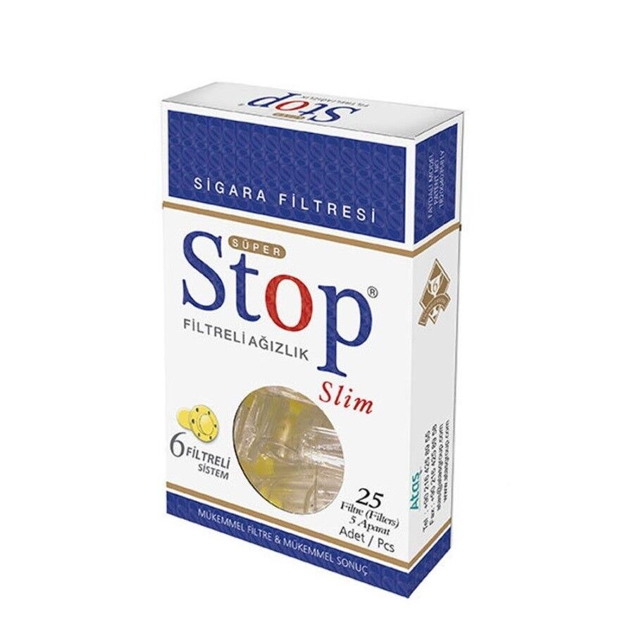 Süper Stop Filtreli Ağızlık Slim 25 Adet
