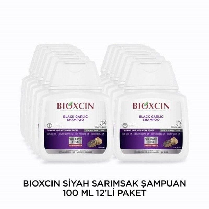Bioxcin Siyah Sarımsak Şampuan 100 ml -12 Adet