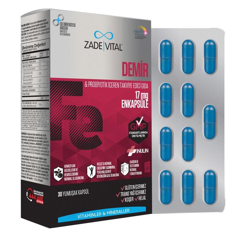 Zade Vital Demir Bilister Kapsül 30lu