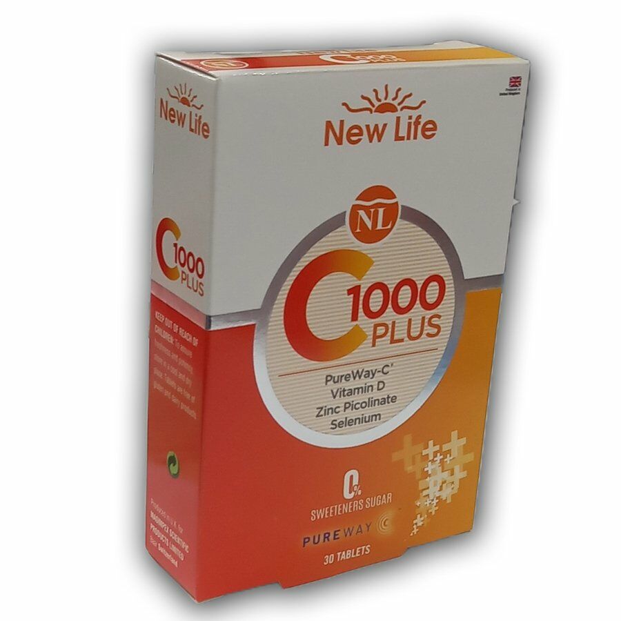 New Life C 1000 Plus Vitamin C D Vitamini Çinko ve Selenyum içerikli 30 Tablet