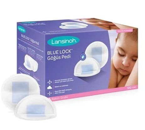 Lansinoh Blue Lock Göğüs Pedi 100 lü
