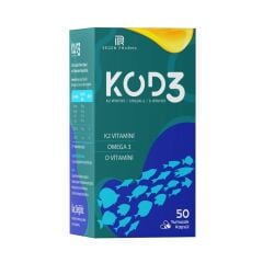 KOD3 K2 Vitamini Omega3 D3 Vitamini içeren 50 Kapsül