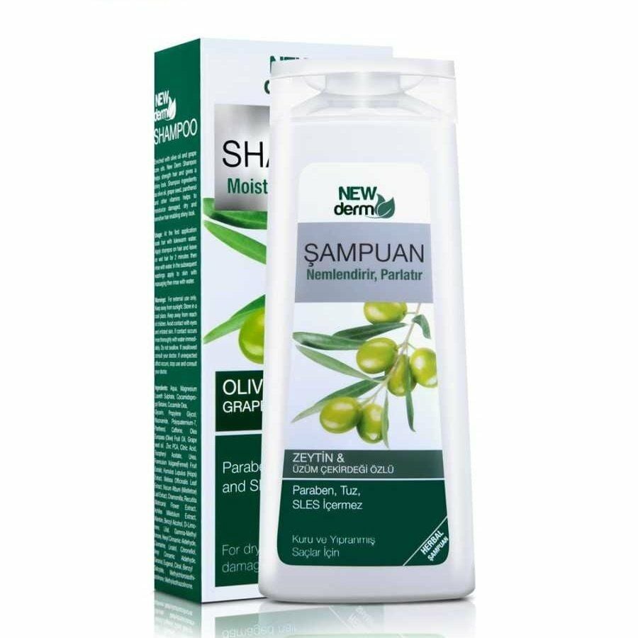 New Derm Zeytin ve Üzüm Çekirdeği Özlü Şampuan 300ml