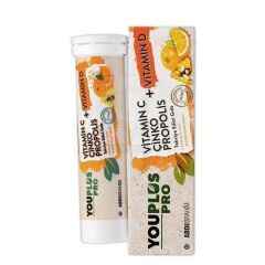 YouPlus PRO Vitamin C Çinko Vitamin D Propolis 15 Effervesan Tablet