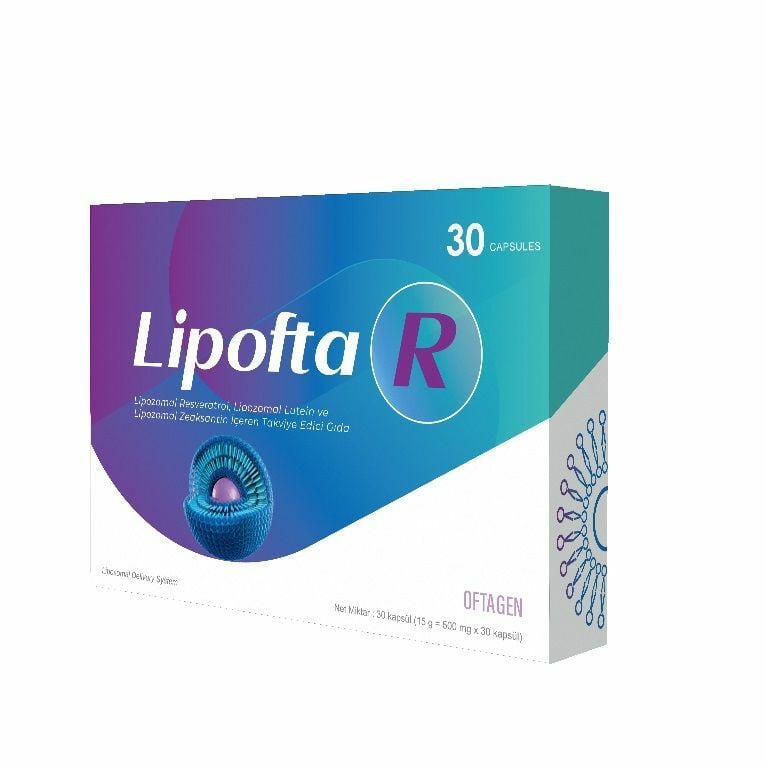 LIPOFTA R 30 Kapsül Lipozomal Resveratrol, Lipozomal Lutein ve Lipozomal Zeaksantin İçeren Takviye Edici Gıda