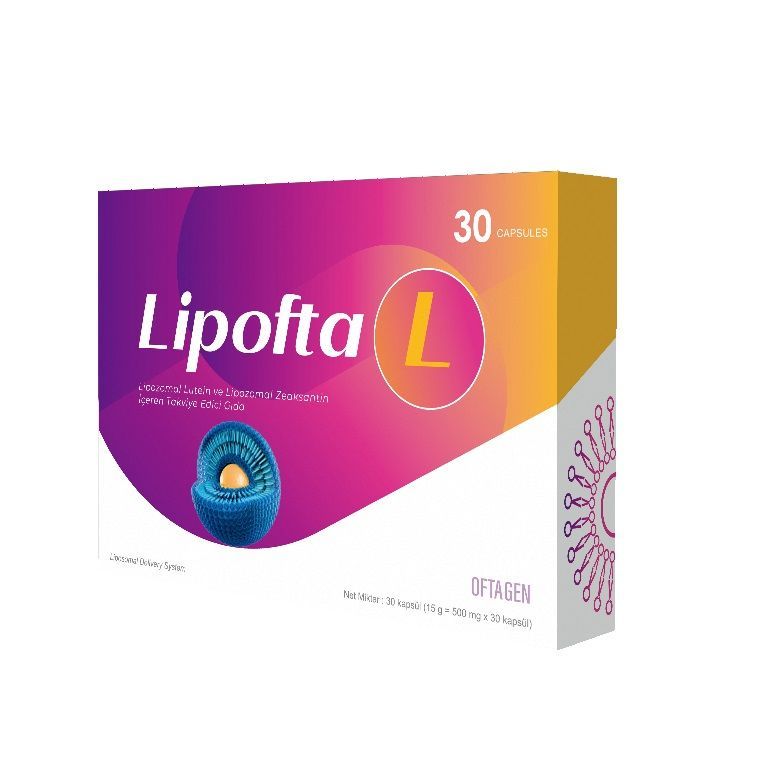 LIPOFTA L 30 Kapsül Lipozomal Lutein ve Lipozomal Zeaksantin İçeren Takviye Edici Gıda
