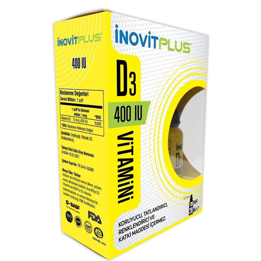 Inovitplus Vitamin D3 400 IU Sprey 20 ml
