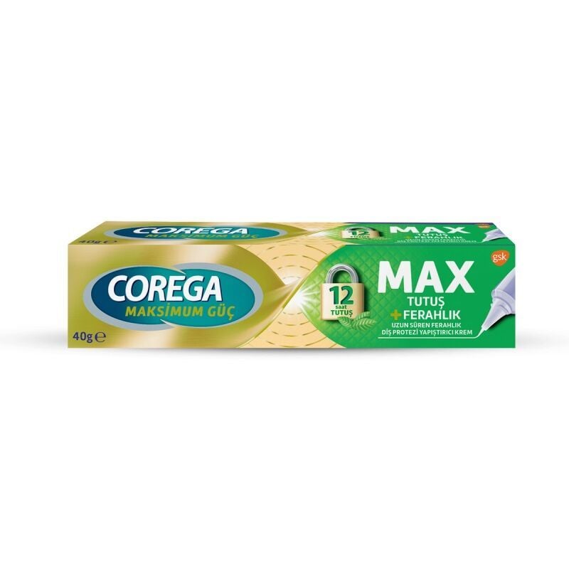 Corega Maksimum Güç Max Tutuş Ferah Krem Yapıştırıcı 40 gr