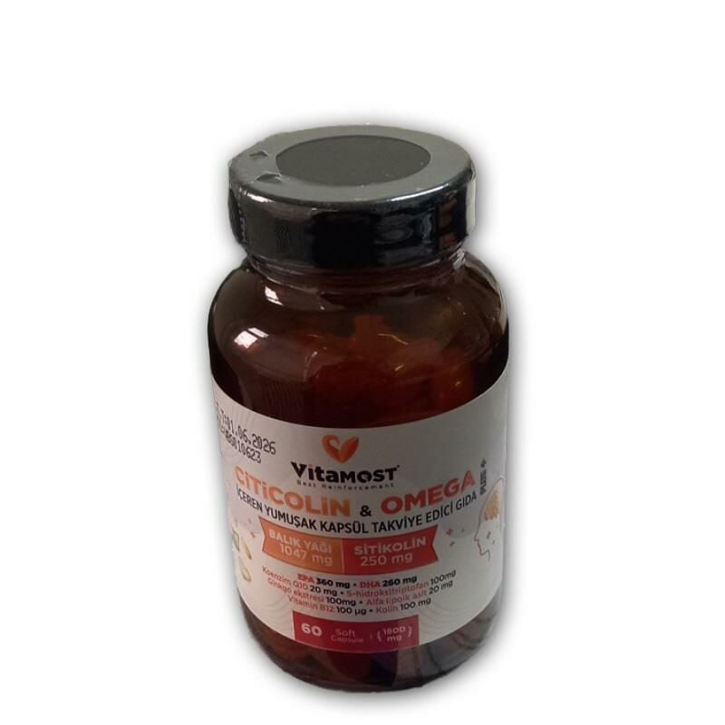 Vitamost Citicolin Omega 60 Softcapsül