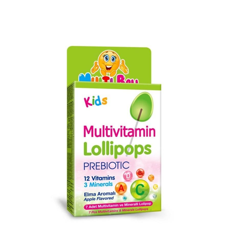 Multiball Kids Multivitamin ve Prebiyotik Lollipops 5 Adet