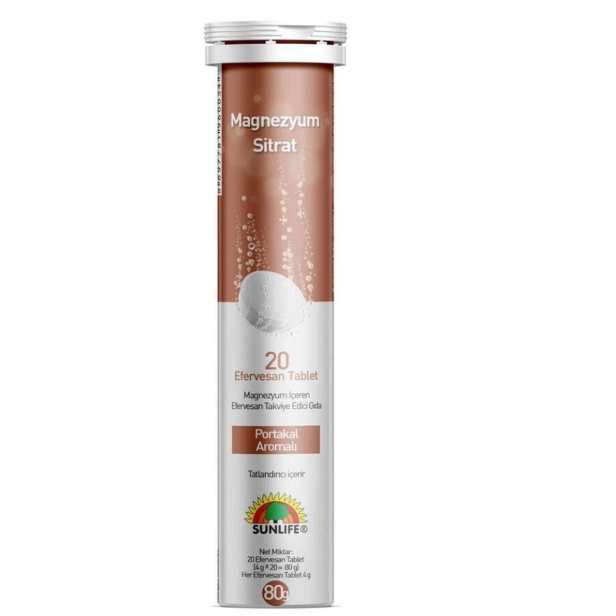 Sunlife Magnesium Sitrat 20 Efervesan Tablet