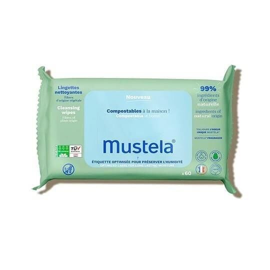 Mustela Kompost Edilebilir Islak Mendil 60'lı