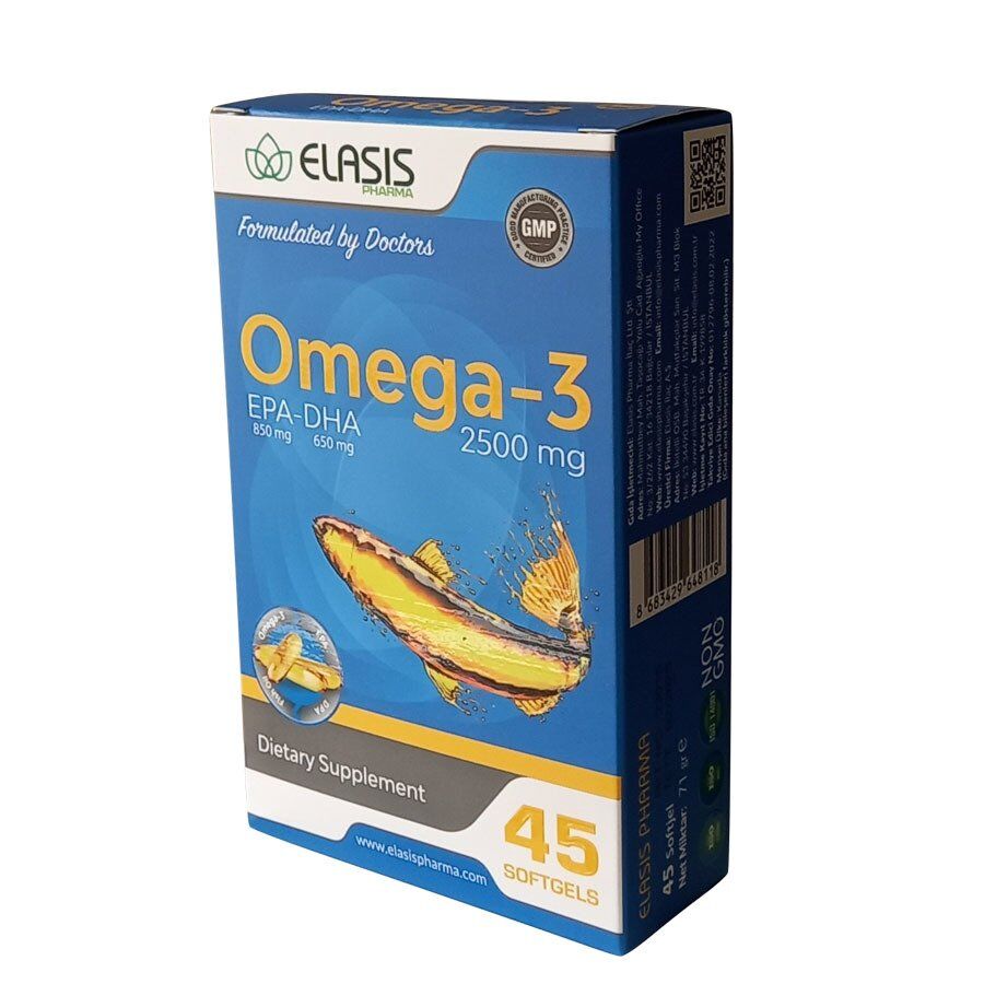 Elasis Omega 3 2500 mg 45 Softgel Kapsül