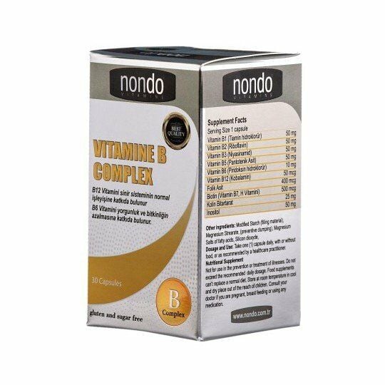Nondo Vitamin B Complex 30 Kapsül