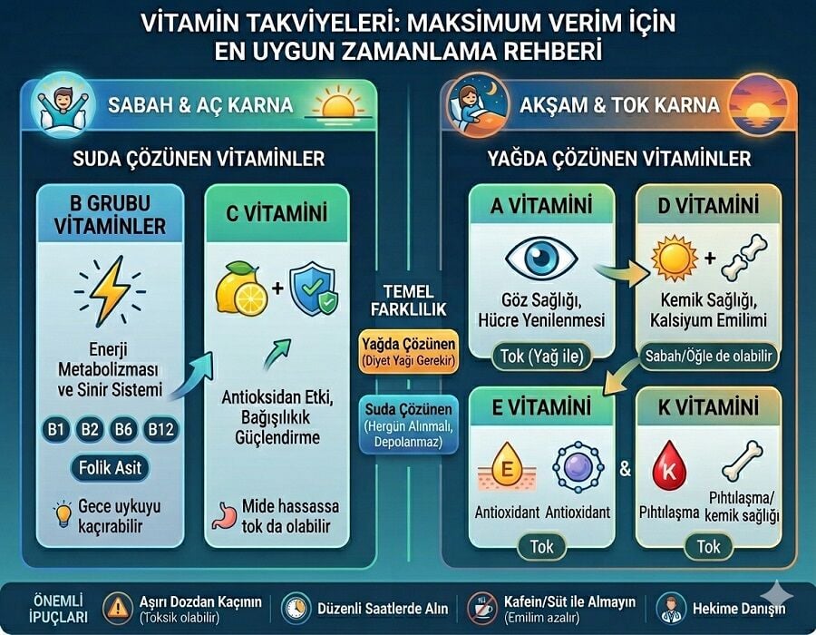 Vitamin Takviyeleri Ne Zaman Alınmalı