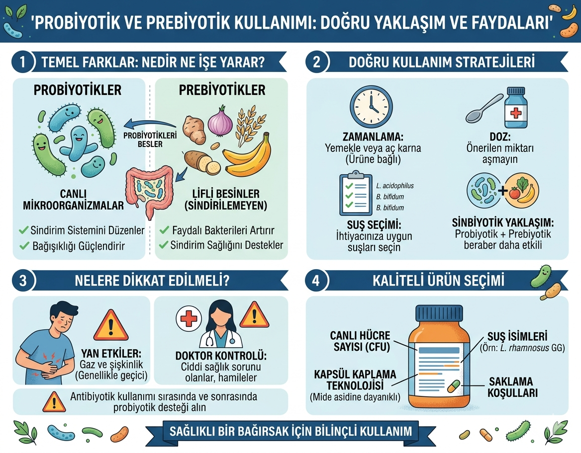 Probiyotik ve Prebiyotik Kullanım Rehberi