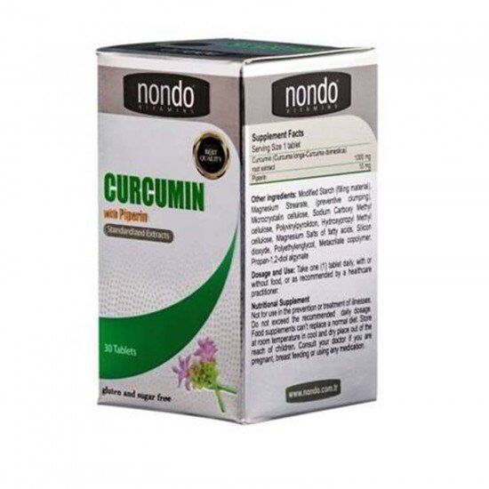 Nondo Curcumin With Piperin 30 Kapsül