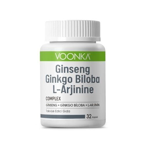 Voonka Ginseng Ginkgo Biloba L-Arginine 30 Kapsül
