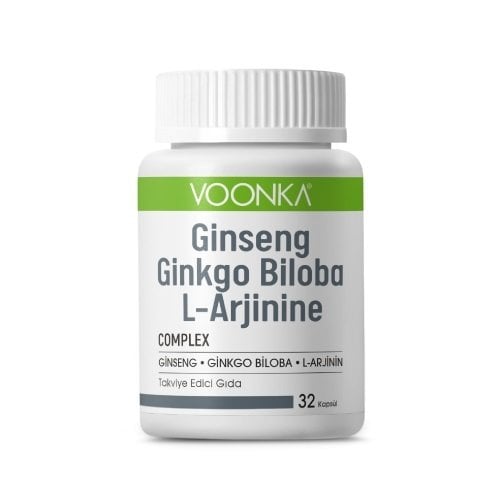 Voonka Ginseng Ginkgo Biloba L-Arginine 30 Kapsül