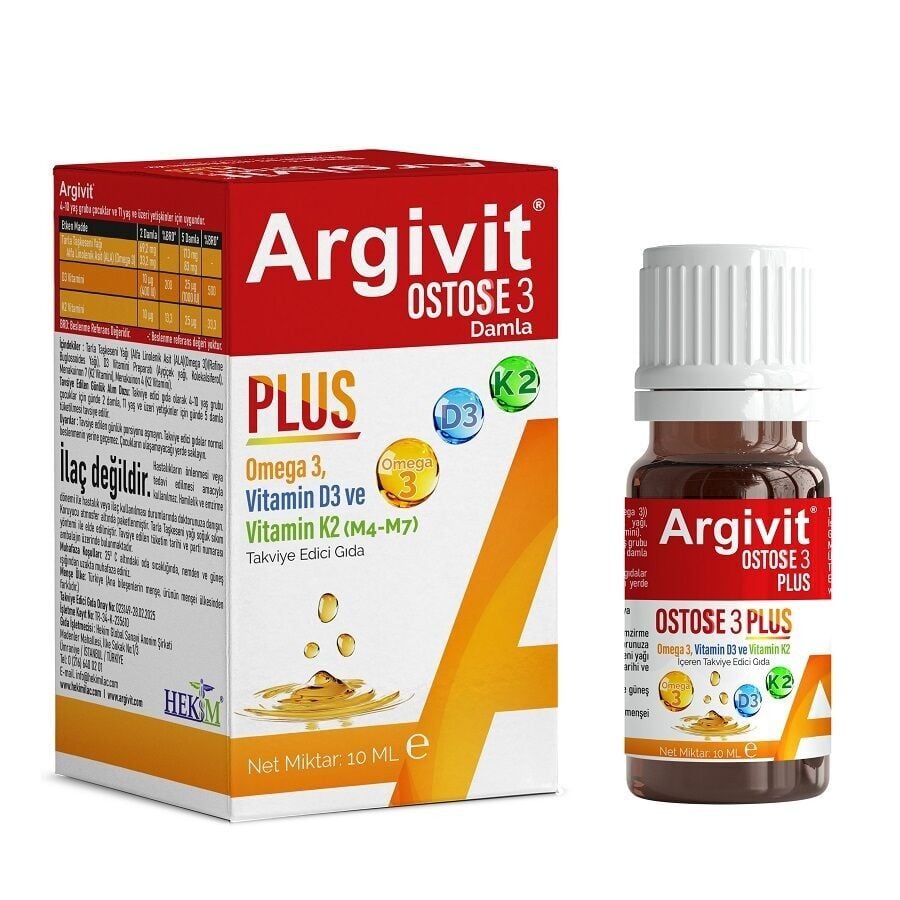 Argivit Ostosse3 Plus Damla 10ml