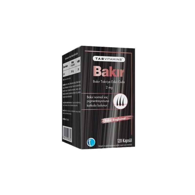 Tab Vitamins Bakır 120 Kapsül