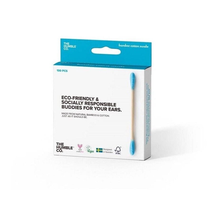 Humble Cotton Bambu Mavi Kulak Çubuğu 100lü