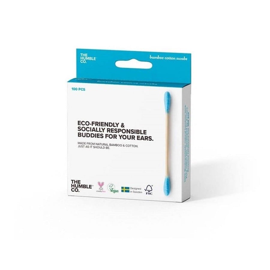 Humble Cotton Bambu Mavi Kulak Çubuğu 100lü