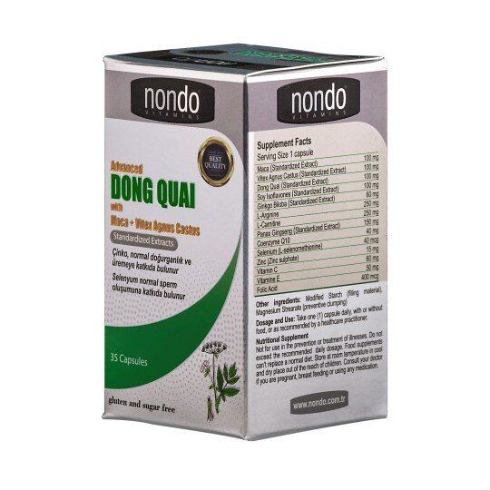 Nondo Advanced Dong Quai With Maca + Vitex Agnus Castus 35 Kapsül