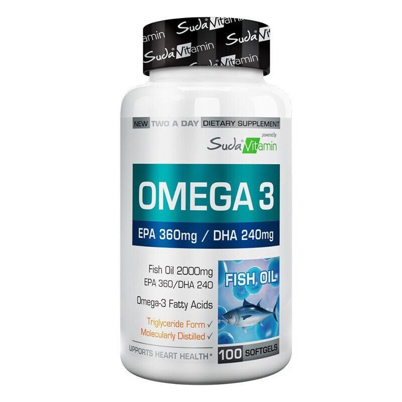 Suda Vitamin Omega 3 - Fish Oil 2000mg 100 Softgel Kapsül