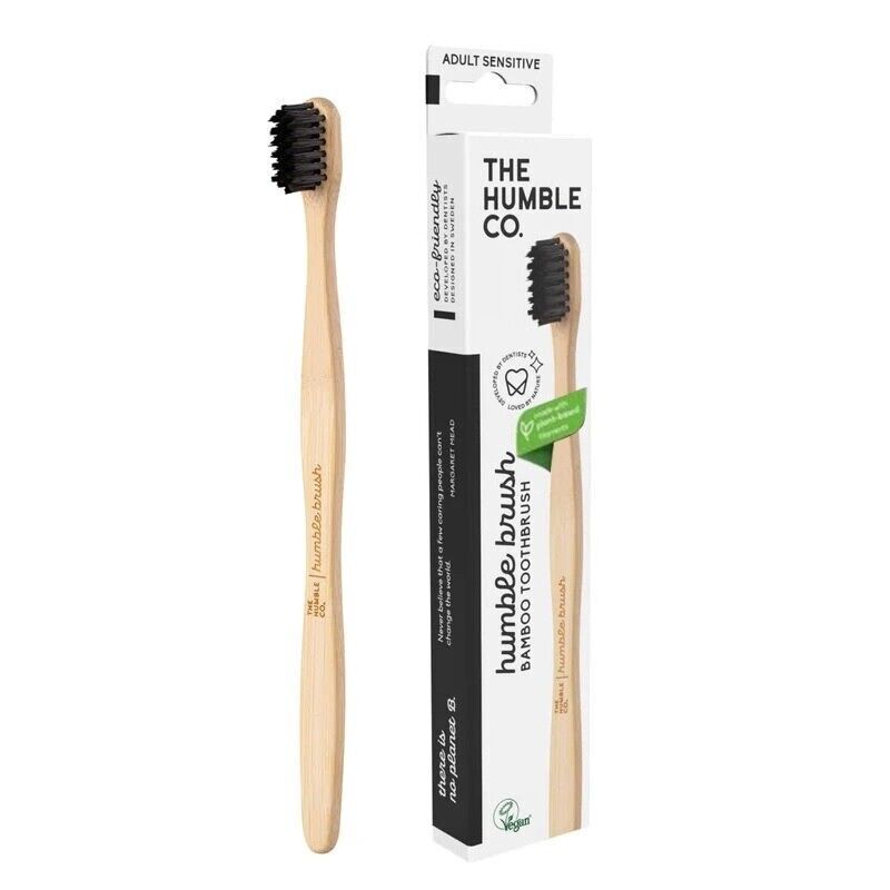 Humble Brush Bambu Diş Fırçası Orta Sert Siyah