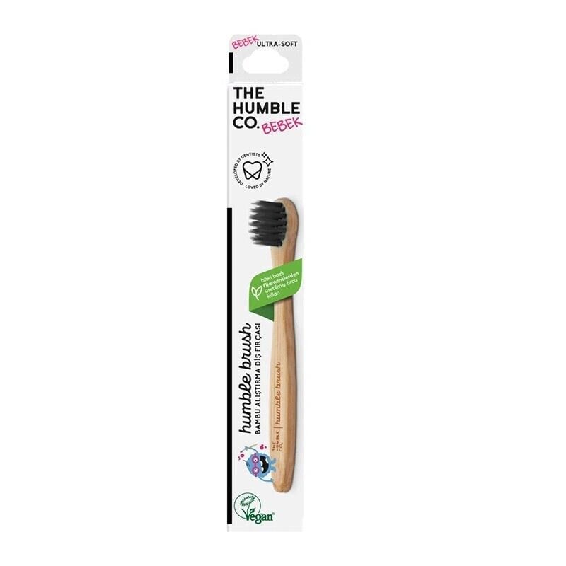 Humble Brush Baby Bambu Alıştırma Diş Fırçası Siyah