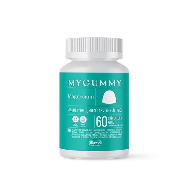 Mygummy Magnesium 60 Çiğnenebilir Form