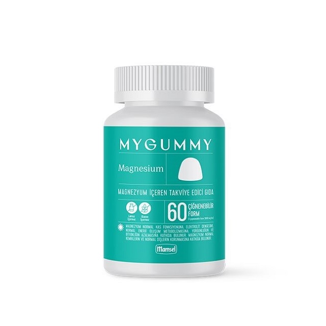 Mygummy Magnesium 60 Çiğnenebilir Form