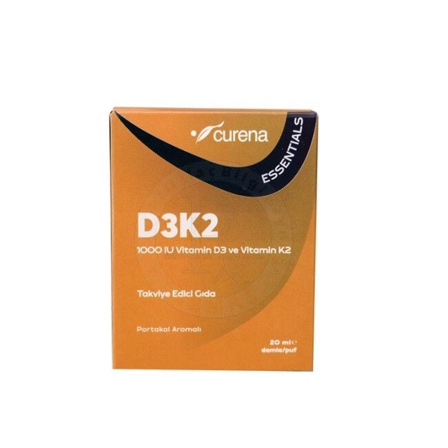 Curena ESSENTIALS D3+K2 Damla 20ml
