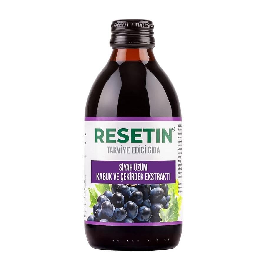 Resetin Şurup 250ml - Kırmızı Üzüm Kabuk ve Çekirdek Ekstresi