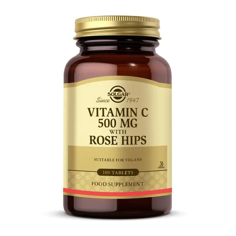 Solgar Vitamin C 500mg With Rose Hips 100 Tablet