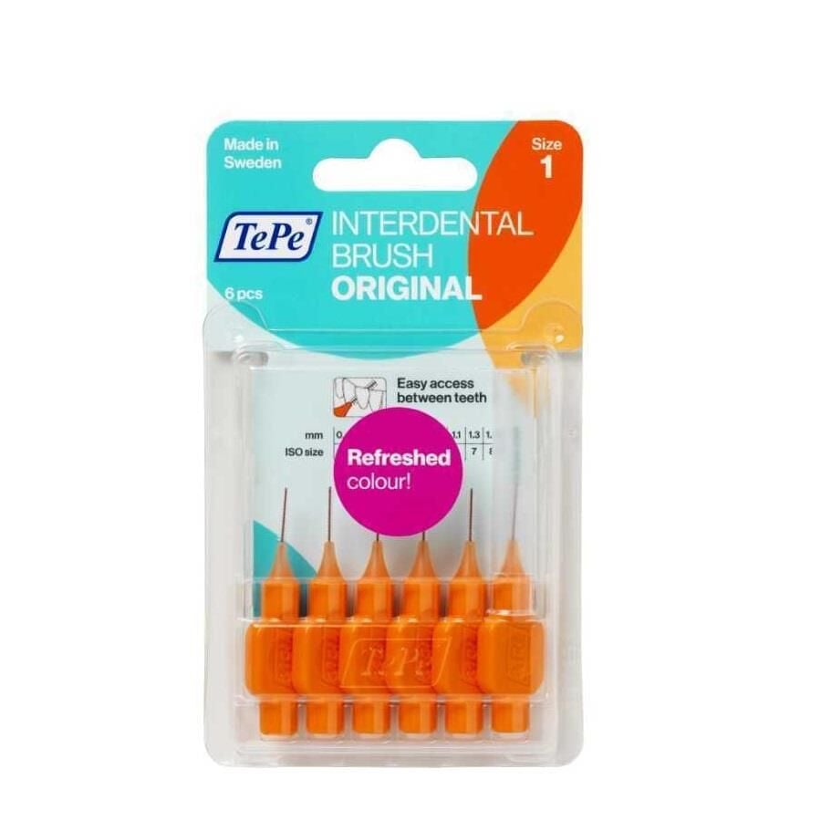 Tepe Interdental Brush Original 6 Pcs , 0.45 MM TePe Arayüz Fırçası TURUNCU