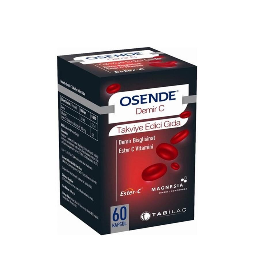 Osende Demir C - Demir Bisglisinat Ester C Vitamini 60 Kapsül