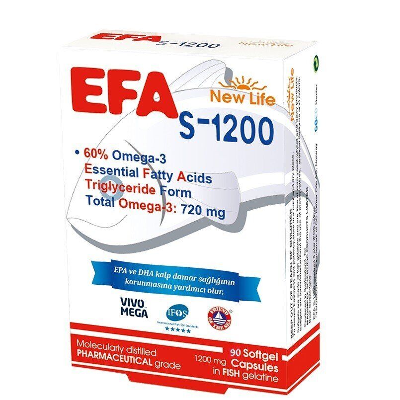 New Life Efa S-1200 Balık Yağı 90 Kapsül