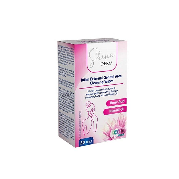 Shina Derm İntim Dış Genital Temizleme Mendili 20li