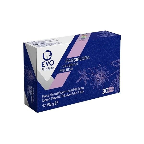 Evopharma Passiflora Valerian 30 Kapsül