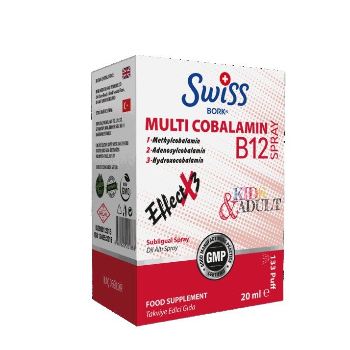 Swiss Bork Multicobalamin B12 Sprey Kids & Adult 20ml