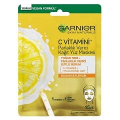 Garnier Vitamin C Parlaklık Verici Kağıt Yüz Maskesi 28 g