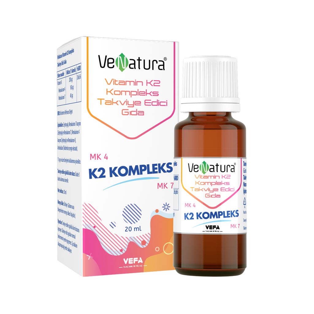 Venatura Vitamin K2 Kompleks Sıvı Takviye Edici Gıda Damla 20ml